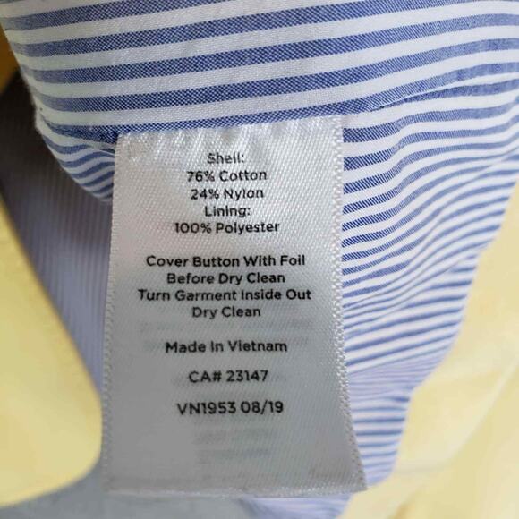 Talbots Blazer Jacket Womens Size 10 Stretch Knit Button Yellow Lined Aberdeen - Picture 7 of 8